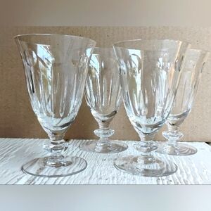 Juno by Duncan & Miller Juice Glasses Hand Blown Set of 4 Vintage Stem# 5317